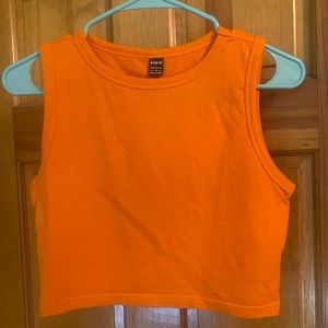 Orange cropped tank top